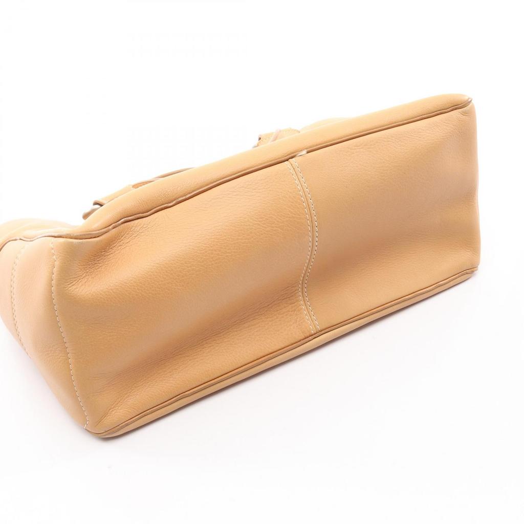 Used CELINE Boogie Bag Handbag Leather Beige Used Women