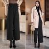 Woolen Wide-leg In Autumn Winter Brushed Thickened Nine-point Casual Sickle Straight Pants for Women