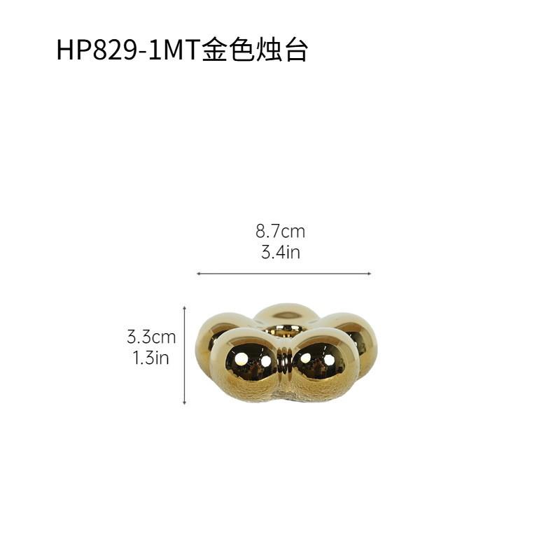 Modern Gold Ceramic Candle Holder Wedding Table Centerpiece Home Decor