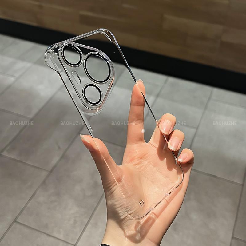 Applicable to Huawei Pura80 electroplated borderless mobile phone case Honor 500 ultra-thin mate80 transparent X70 heat dissipation