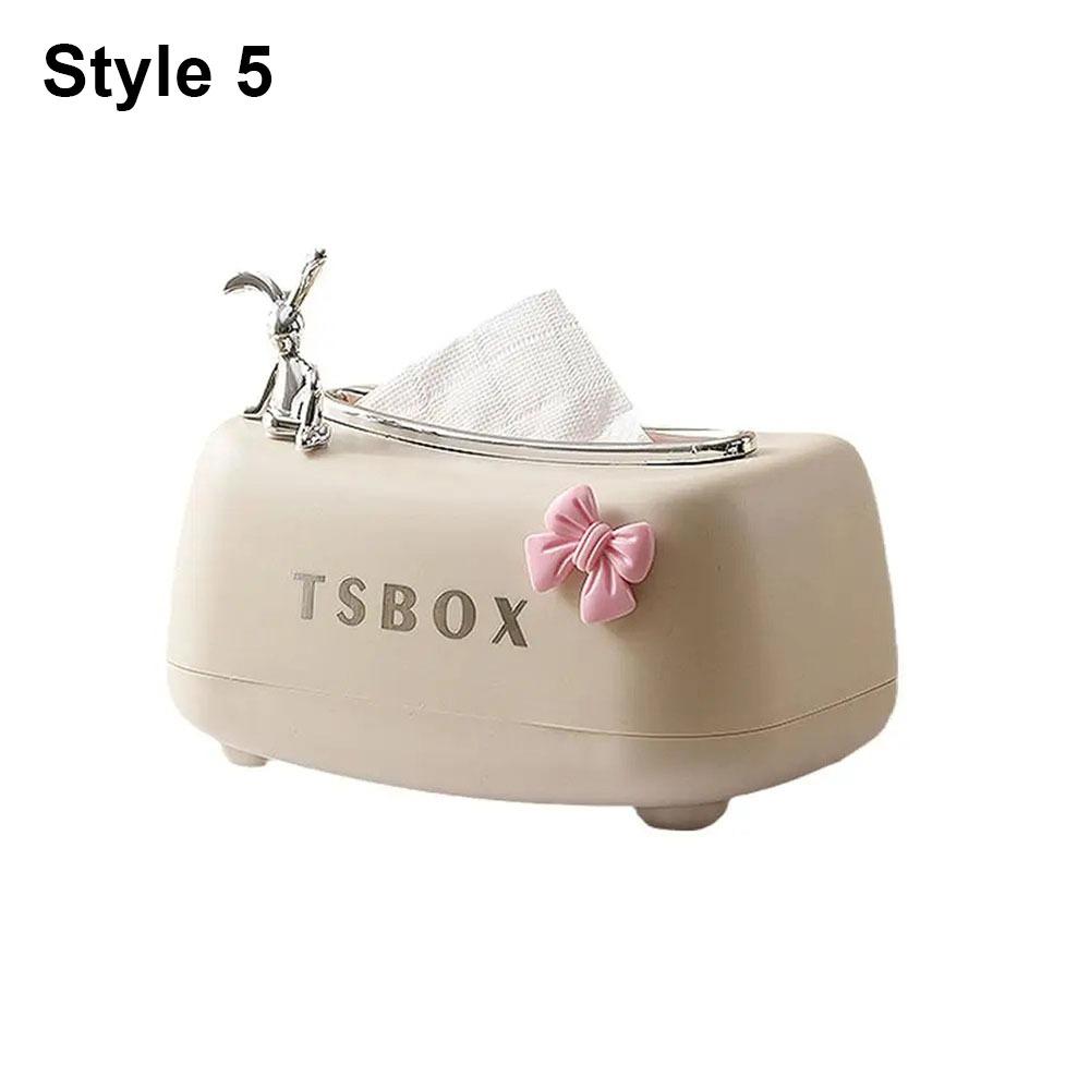 1Pcs Plastic Home Desktop Tissue Box With Spring Paper Container New Tissue Case