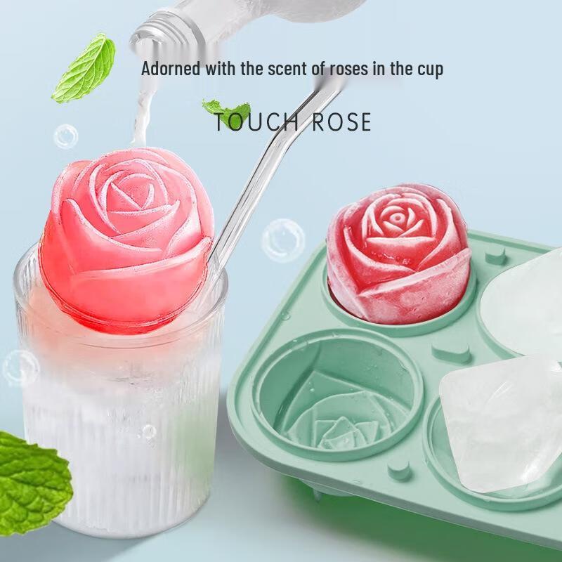 Food-Grade Silicone Ice Cube Mold with Funnel