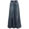 2025 Summer High-Waist Washed Pleated Cropped Wide-Leg Jeans