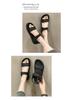 2024 Damen Sandalen im koreanischen Stil mit flachem Klettverschluss - Bequem, trendig römisches Ein-Riemen-Design für den Sommer