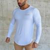 Spring Slim Fit Sport Fitness Running Shirts Men Cotton Breathable Long Sleeve T-shirt Gym Bodybuilding Training Casual Clothing