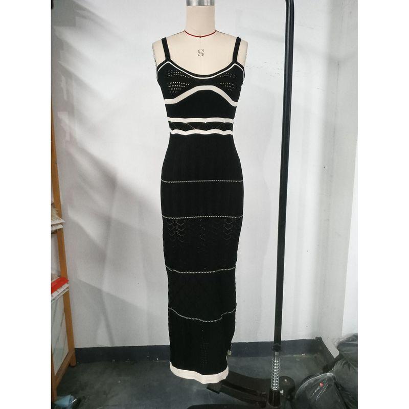 

Dress Women clothes Sling Dress Spring/Summer Women s Design Sense Slim fit Sheath Slimming Mid-Length Split Fishtail Skirt T3842 Black L