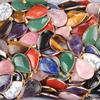 Factory Price High Quality Crystal Stone Water Drop Pendant Amethyst Tiger Eye for DIY Necklaces Jewelry Making