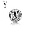 2022 New Openwork A -Z Letter Charm Diy Fine Beads Fit Original Fashion Charms Silver 925 Bracelet Jewelry For Women Men D009