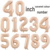 40" Caramel Number Foil Balloon - Kids' Birthday Party Decoration & Wedding Photo Prop