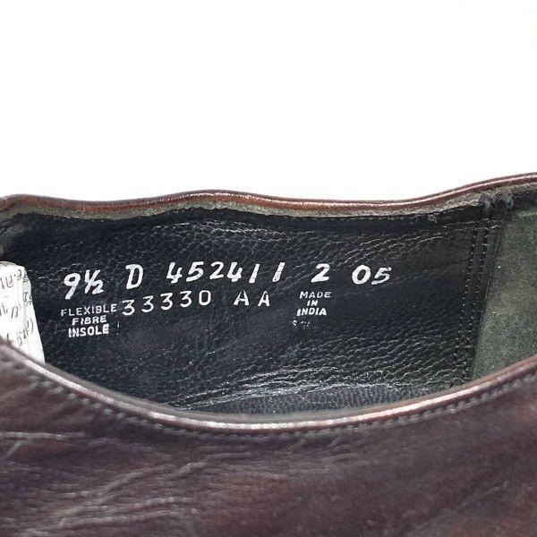 Vintage 80s Florsheim Leather Cap Toe Oxford Shoes Red Black 9D 27.0-27.5(USED)