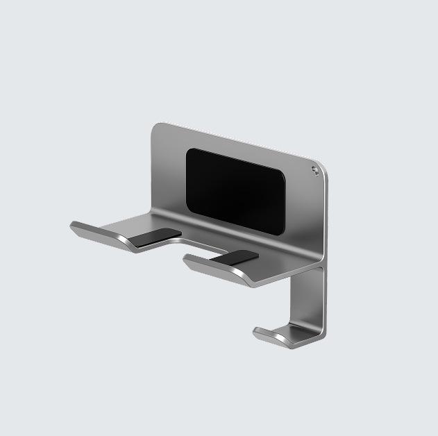 Wall-Mounted Electric Hair Dryer Holder with Cord Wrap