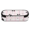Pencil Pouch Printed 300D Polyester Zip Around Closure with Main Compartment Mesh Pocket and Pen Slots for Daily School Use