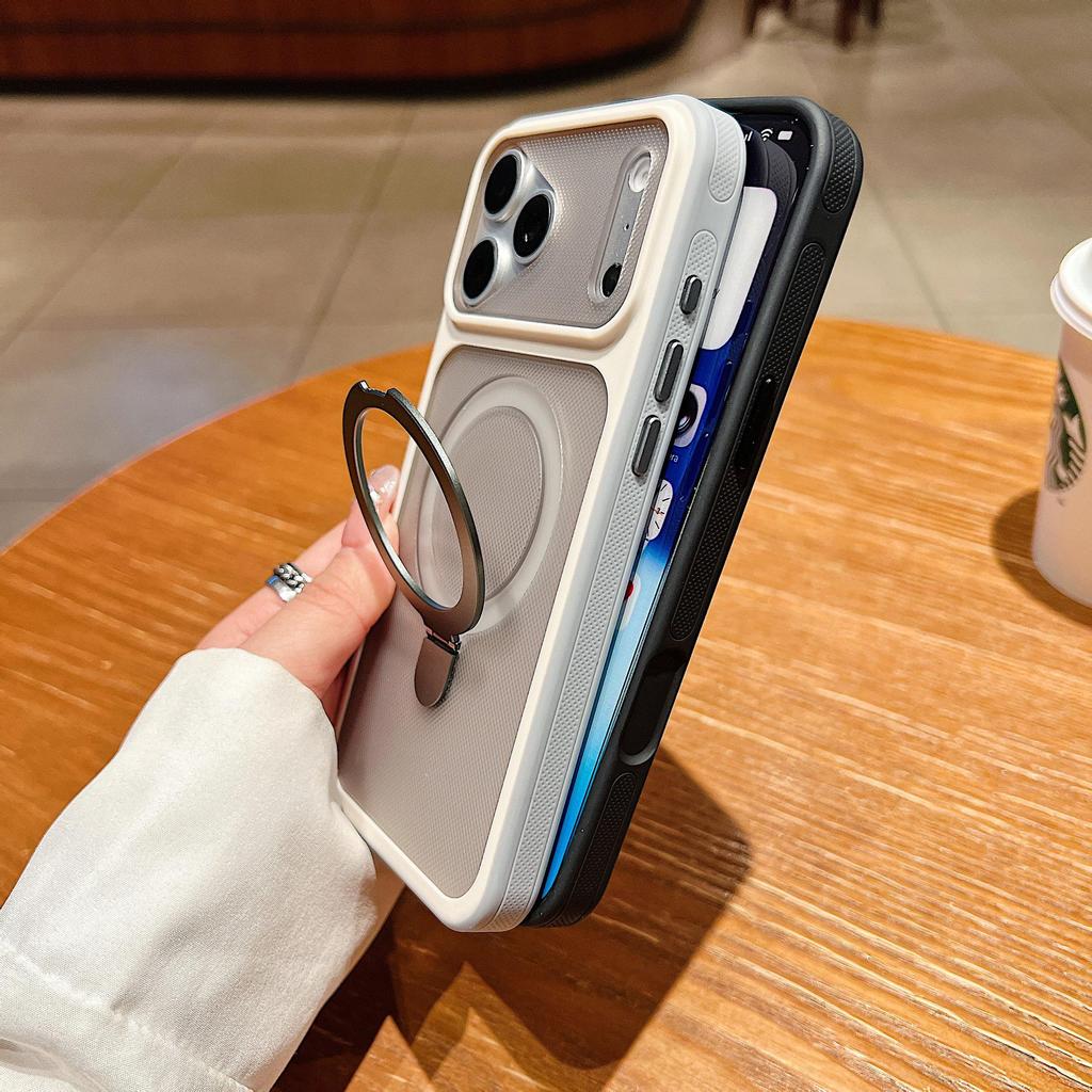 Phantom Magnetic Stand Holder for iPhone 17 Pro Max with Large Window Protective Case