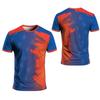 Men's Outdoor Short Sleeved Multi-color Team Style Printed Loose and Trendy Sports Style