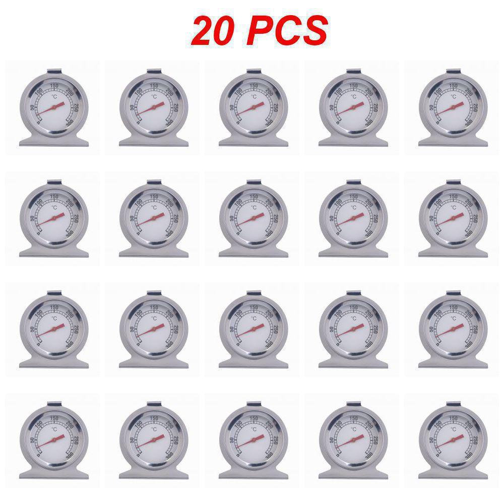 1~20PCS Stainless Oven Thermometer Mini Dial Stand Up Temperature Gauge High Temperature Resistant Food Grill Cooking Kitchen