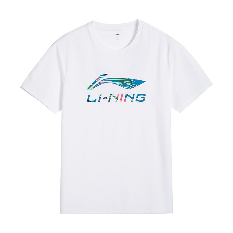Li-Ning Versatile Fashionable Breathable Short Sleeve T-Shirt Unisex tops White AHSW845-2 S