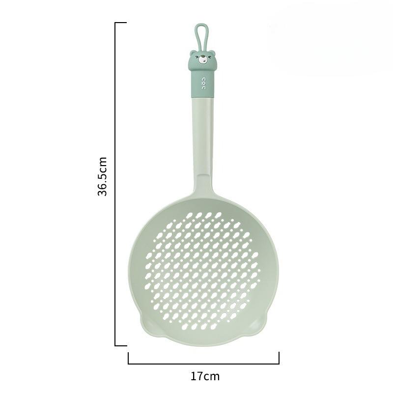 Household Kitchen Long-handled One-piece Formed Noodle Scooping Spoon, High-temperature Resistant Draining Scooping Spoon