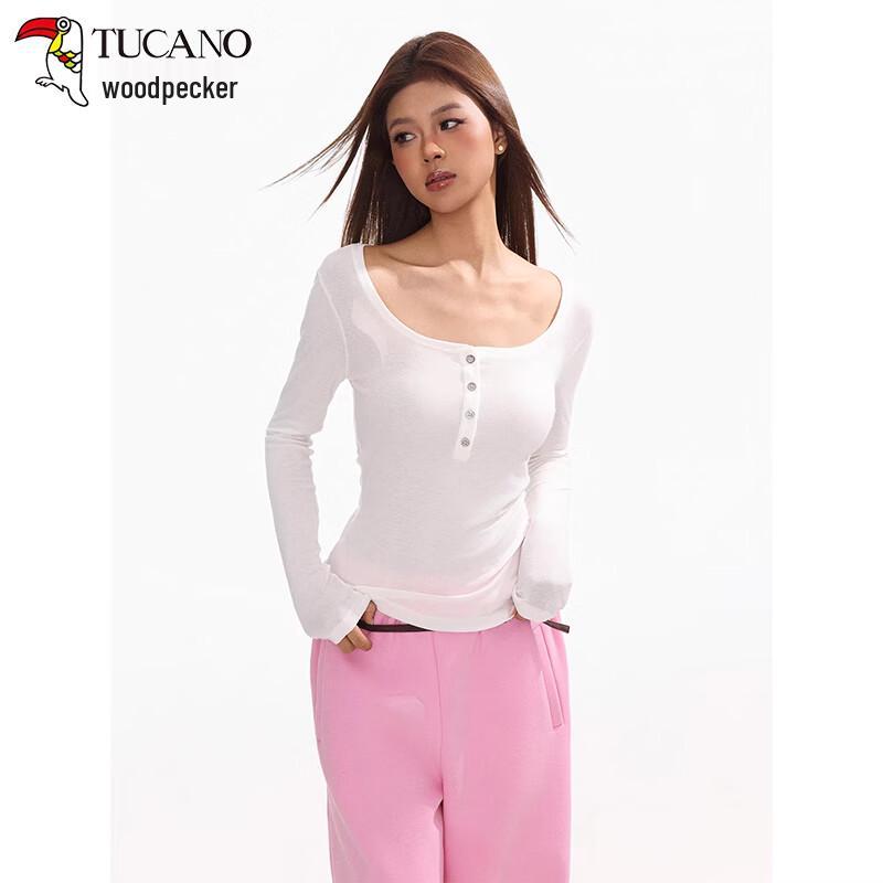 

Woodpecker Women s Lyocell Henley Long-Sleeve T-Shirt L