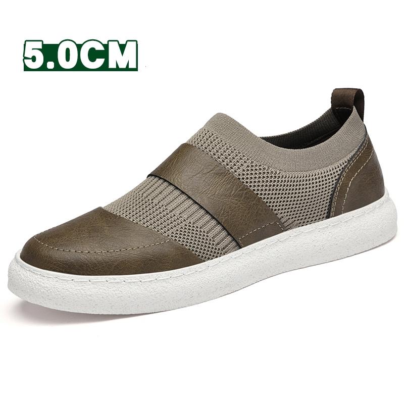 Summer Men's Elevator Shoes Breathable Mesh Height Increase Sneakers Men Shoes Inner Length 5cm Outdoor Leisure Sports Taller