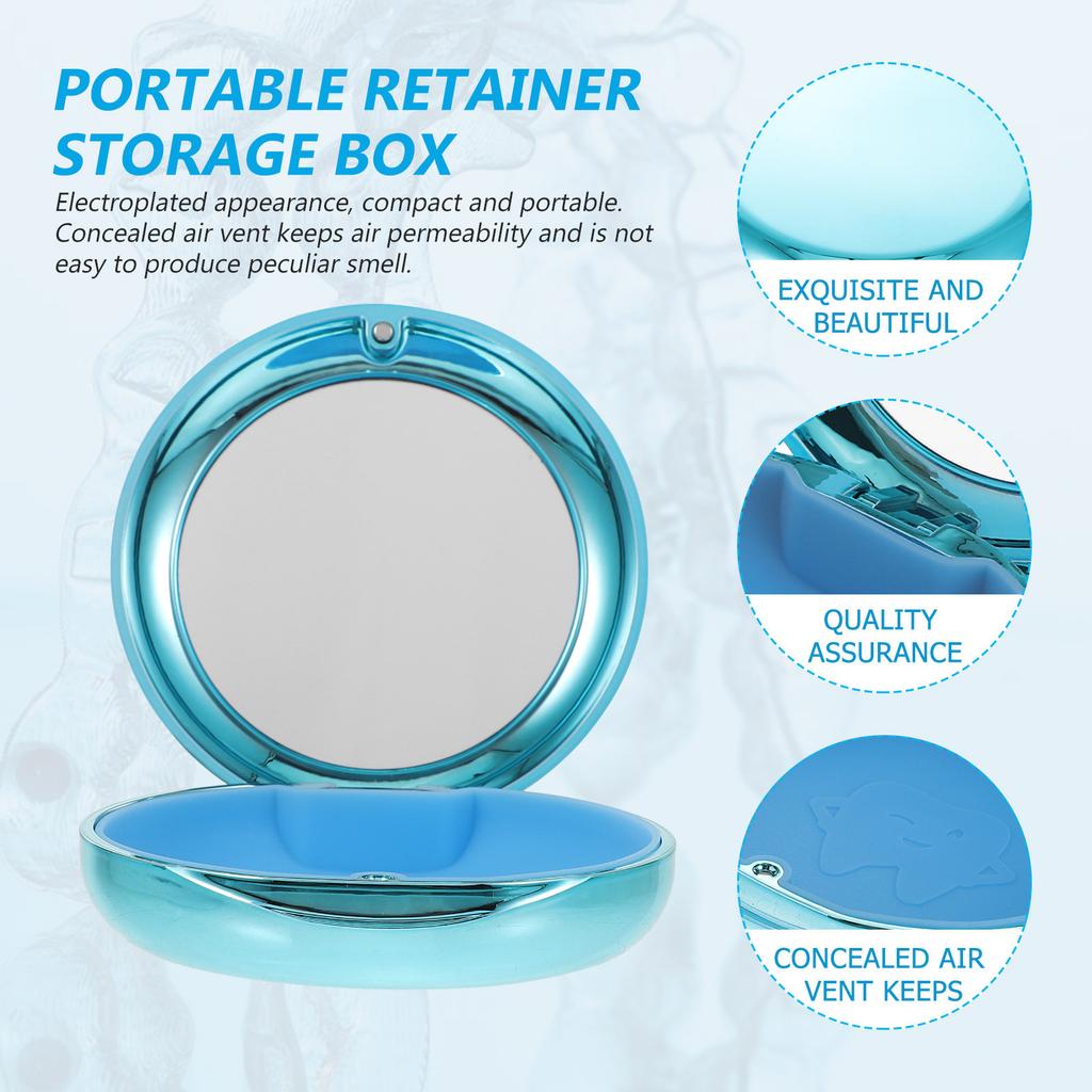 1Pcs Denture Case Fake Teeth Storage Portable Dental Retainer Box Oral Care Storage Container Orthodontic Retainer Protector