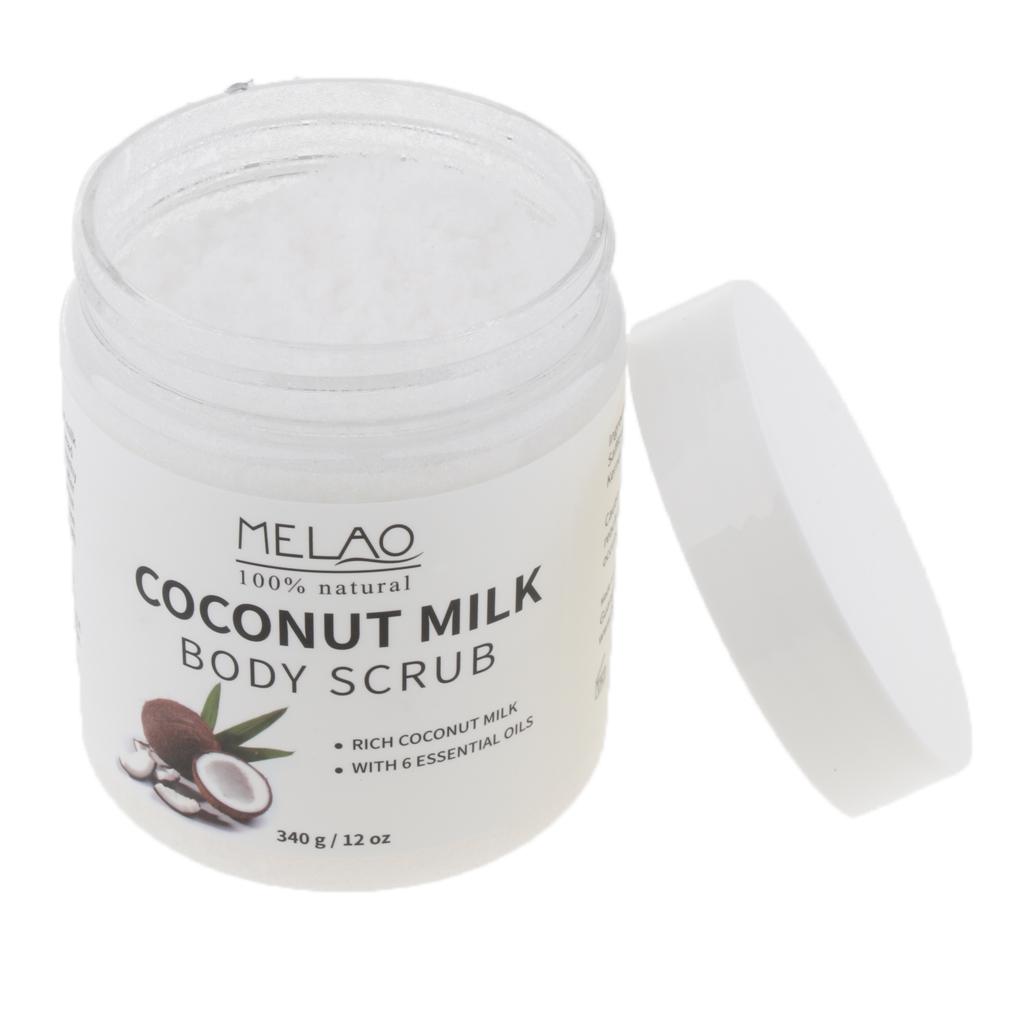 340g Dead Sea Salt Coconut Oil Body Scrub Exfoliating Blackheads Acne