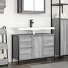 Grey Sonoma Bathroom Vanity Cabinet with Drawers 90 X 34.5 X 60 Cm