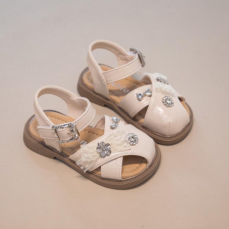 2026 Summer Trendy Girls' Princess Soft Sole Sandals - Closed Toe Casual Baby Shoes