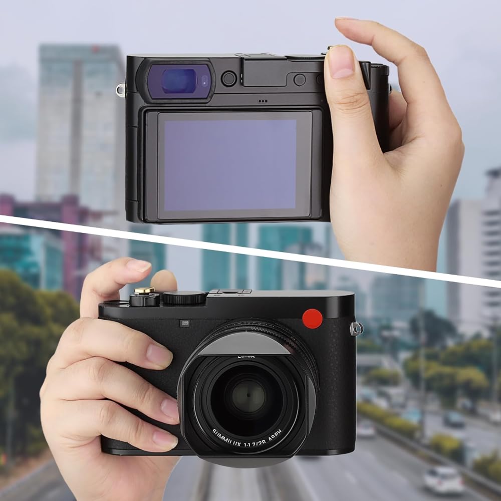 Haoge Metal Thumb-Up Grip for Leica Q3 Q3 43 Camera Foregrip Digital Accessory THB-Q3B Hot Shoe Thumb-Up Rest Support Handgrip
