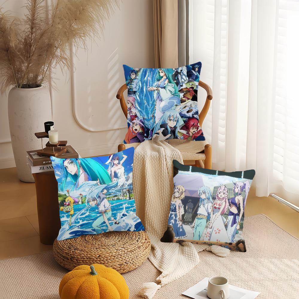 Movie That T-Time I Got R-ReincarnatedS-Slime Pillow Case Office Cushions Suitable For Sofa Car Bedroom Decorative Cushion Cover
