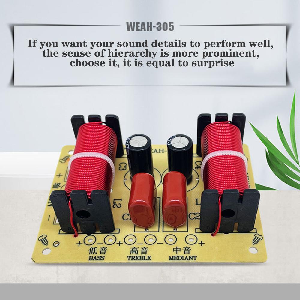 3 Way HiFi Speaker Frequency Divider 150W Audio Crossover Filter Treble Alto Bass Frequency Divider for Professional or Home Use