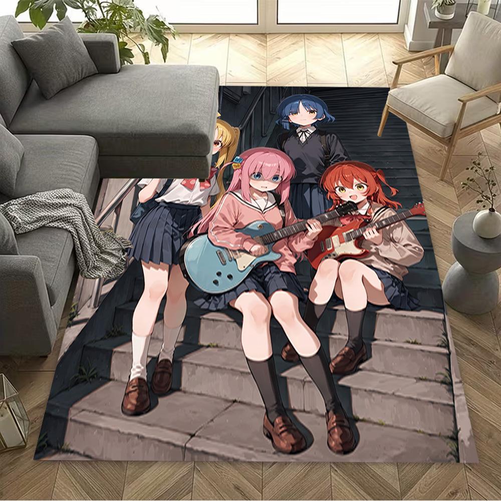 Guitar Band Adventure Floor Rug Office Rug Design for Decorate Room Study Room Balcony Hallway Anti-slip Rug Decorate Offices Best for Christmas