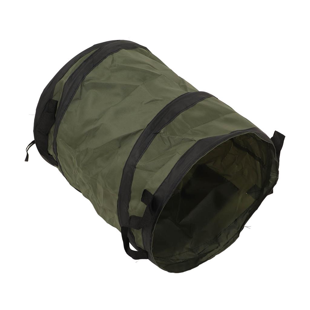 Camping Trash Can Portable Car Folding Green Strong Bearing Capacity Bottom Handle Collapsible