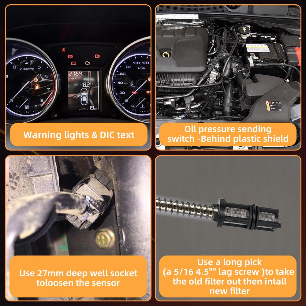 12673134 Oil Pressure Sensor Switch with Filter for Buick/Chevrolet