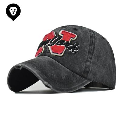 Cotton New 2021N Large Letter Embroidered Baseball Cap Washed and Old Outdoor Sun Hat