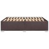Bed Frame without Mattress Dark Brown 140 x 190 cm Fabric