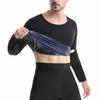 Mens Sauna Suit Hot Polymer Sweat Shirts Long Sleeve Workout Tank Tops Shapewear Waist Trainer Body Shaper Athletic Slimming Sweatshirt