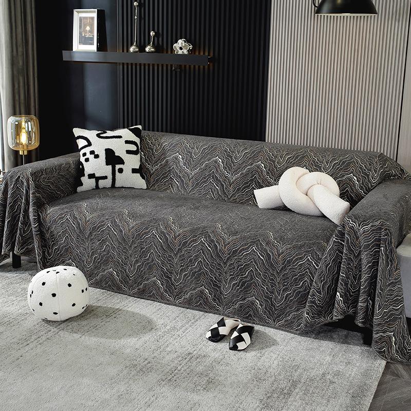 Cream Style Sofa Towel Full Cover Cloth Light Luxury Chenille Sofa Cushion Cover Towel Blanket Four Seasons Universal All-Inclusive Sofa Cover