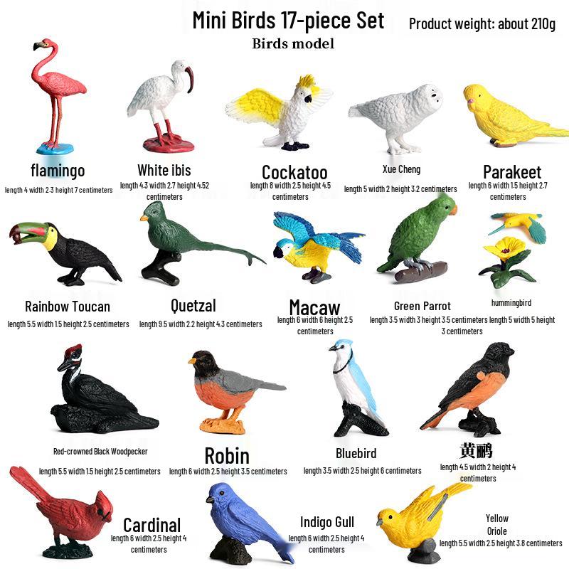 Wild Safari Animal Figurines: Giraffe, Elephant, Rhinoceros, Brown Bear, Tiger, Lion, Leopard, Hippopotamus - Solid Cognitive Toys