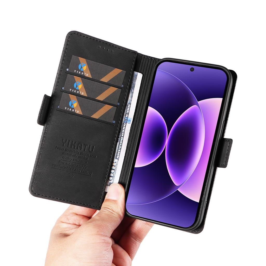 For Xiaomi 17 Pro Leather Case YIKATU YK-005 Skin-touch Feeling Wallet Phone Cover