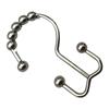 12PCS Shower Curtain Hooks Rustproof Metal Iron Double Sided Bath Curtain Hook Rings for Bathroom Bl