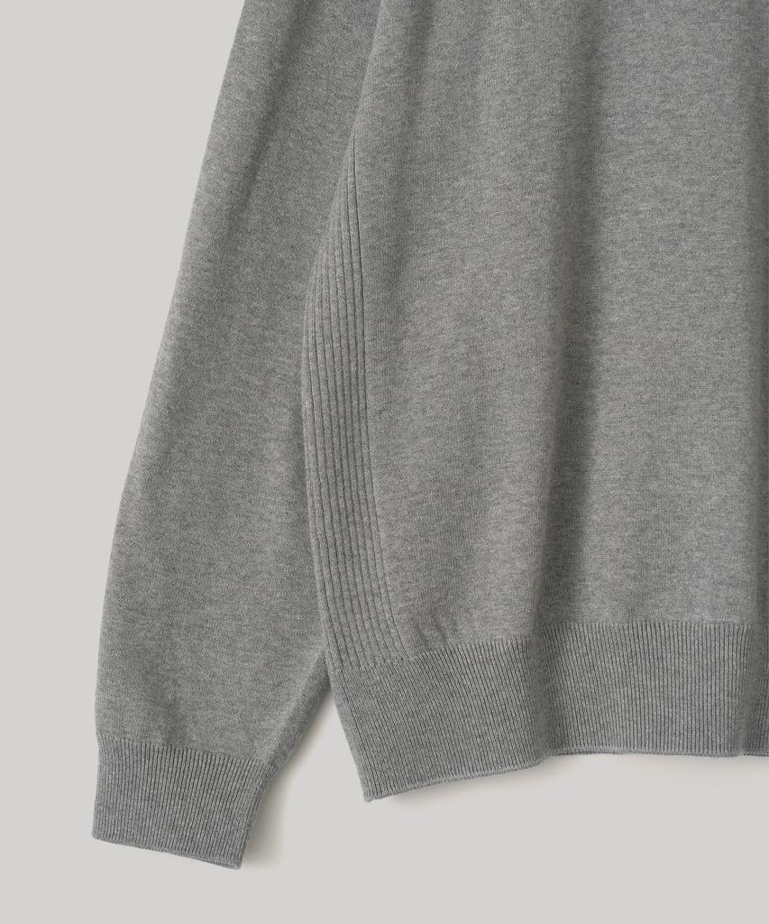 ANOTHER OFFICE WOMEN W. Whole Garment Crew-Neck Knit (Heather Gray)