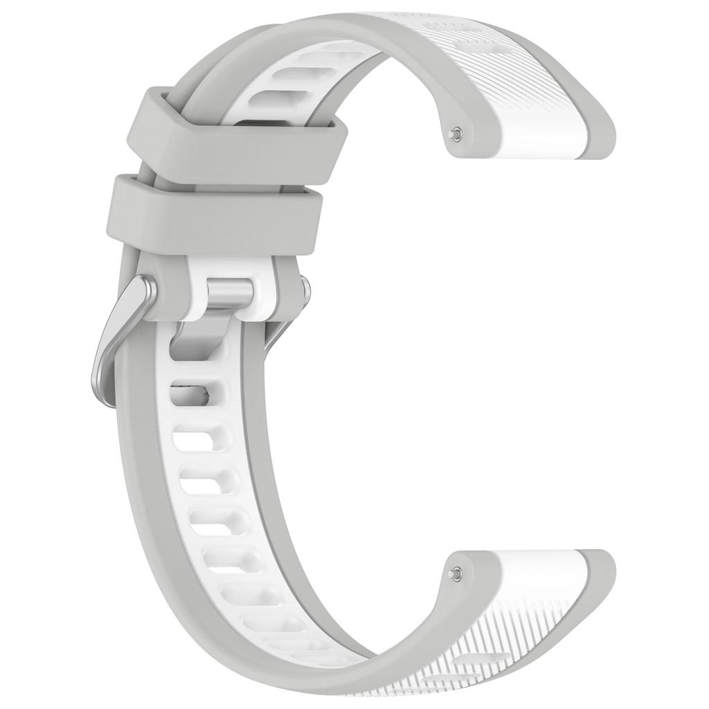 Quick Release 20mm Two-Tone Sports Silicone Strap For Garmin Forerunner 165 Music 245 55/Vivoactive 5/Venu 2 Plus Sq Watch Band