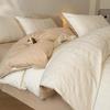 Class A Cotton Embossed Jacquard Brushed Dormitory Bedding Set - 3 Piece