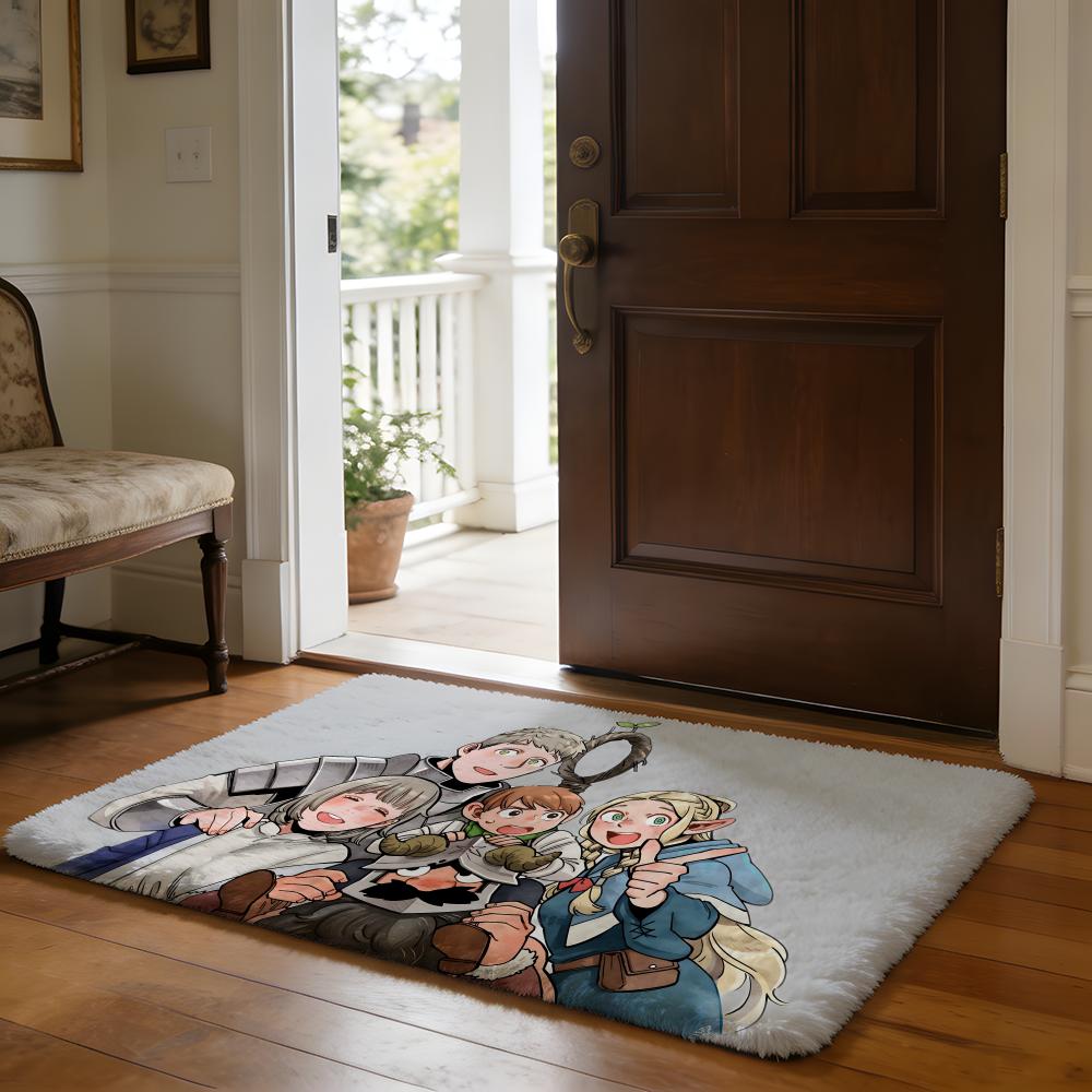 Anime Hot DDelicious In DDungeon Floor Mat Soft Flannel Absorbent Mat Non-Slip Rug Home Bedroom Bathroom