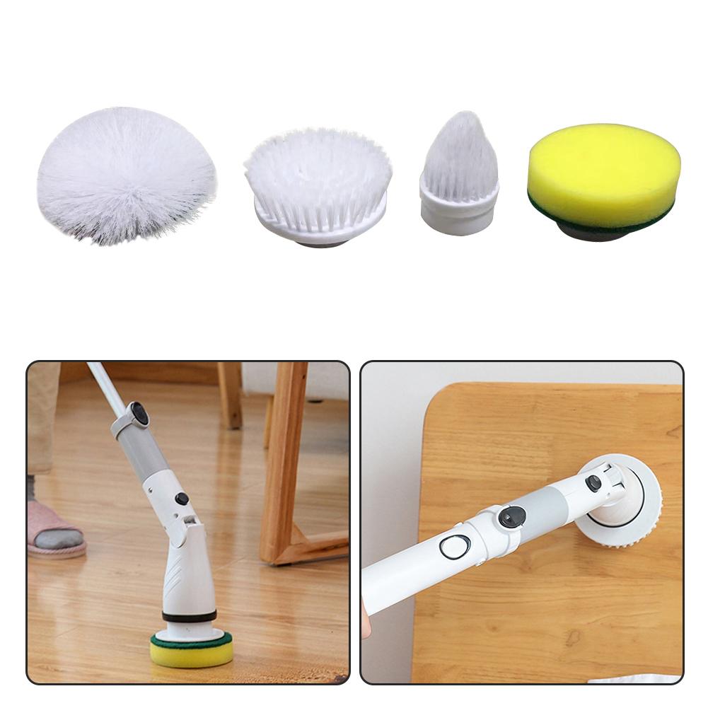 4Pcs Replacement Brush Heads Kit Multifunctional Electric Spinning Brush Head Cleaning Tools for Cleaning Bathroom Kitchen