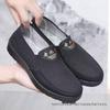 Men's Old Beijing Cloth Slip-On Shoes: Durable, Non-Slip, Odor-Resistant Casual Footwear for Middle-Aged and Elderly.