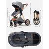 Passeggino 3 in 1 Bambino Combinato Seggiolino Auto Navicella Trio Reversibile Regolabile Alta Qualità Ruote Antiforatura.BLU