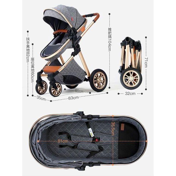 Passeggino 3 in 1 Bambino Combinato Seggiolino Auto Navicella Trio Reversibile Regolabile Alta Qualità Ruote Antiforatura.BLU