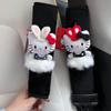 Rabbit Ears Heart Buckle Kitty Hello Kitty Car Safety Belt Shoulder Pad Cover Car Interior Decoration Safety Belt Couple