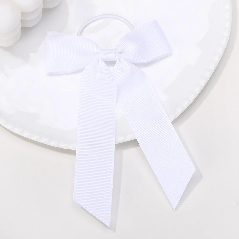 Süße Schleifen-Haarbänder Kleinkind Cheer-Schleife Haargummi Kinder Mode Einfarbig für Mädchen Kinder Party Kopfbedeckung Haaraccessoires